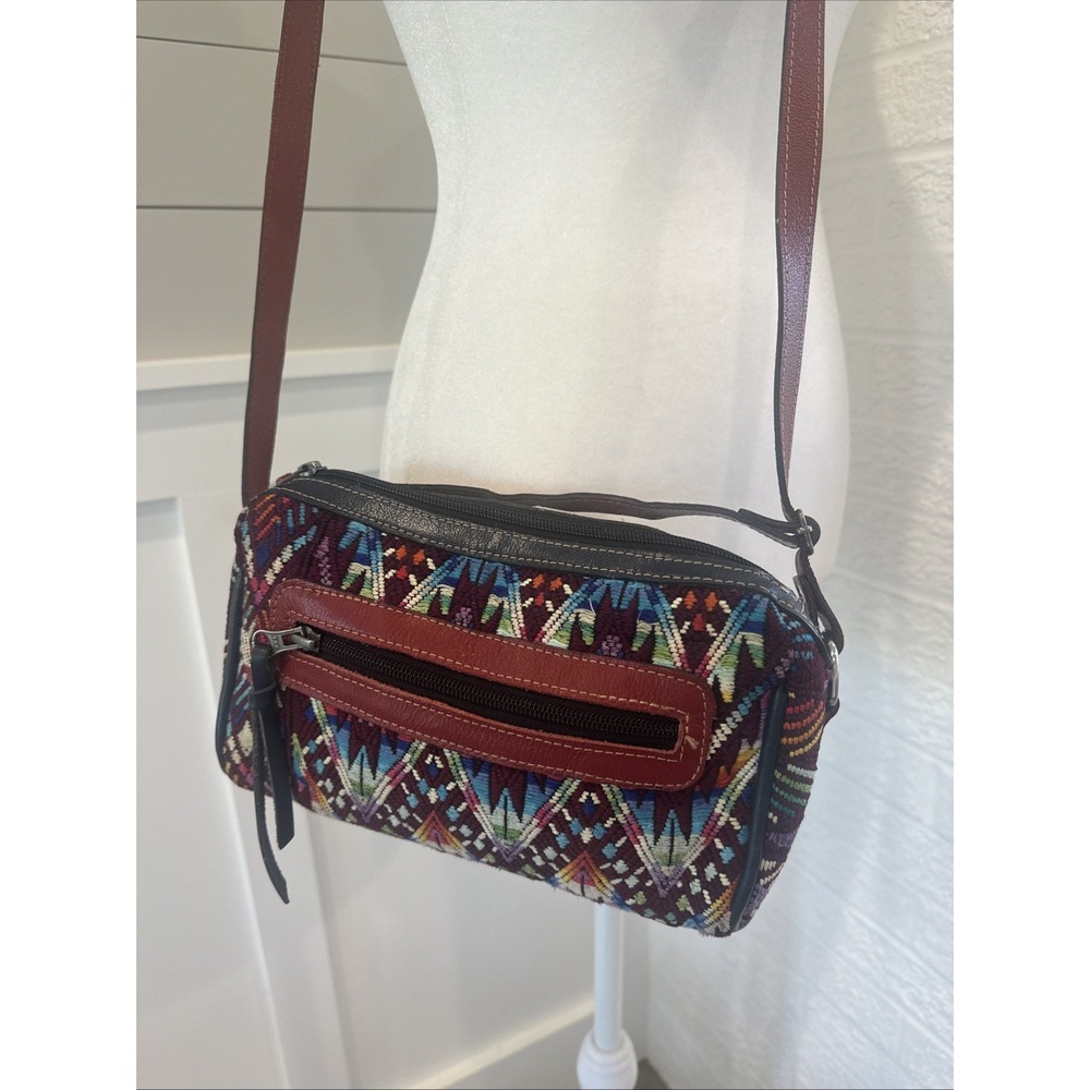 Guatemala Vibrant, Multicolor Crossbody Bag W/Artisanal Texture‎